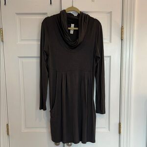 SALE Yala L Elegant Gray Cowl Neck Dress